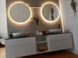 Badmöbel 2 Spiegel + Waschbecken